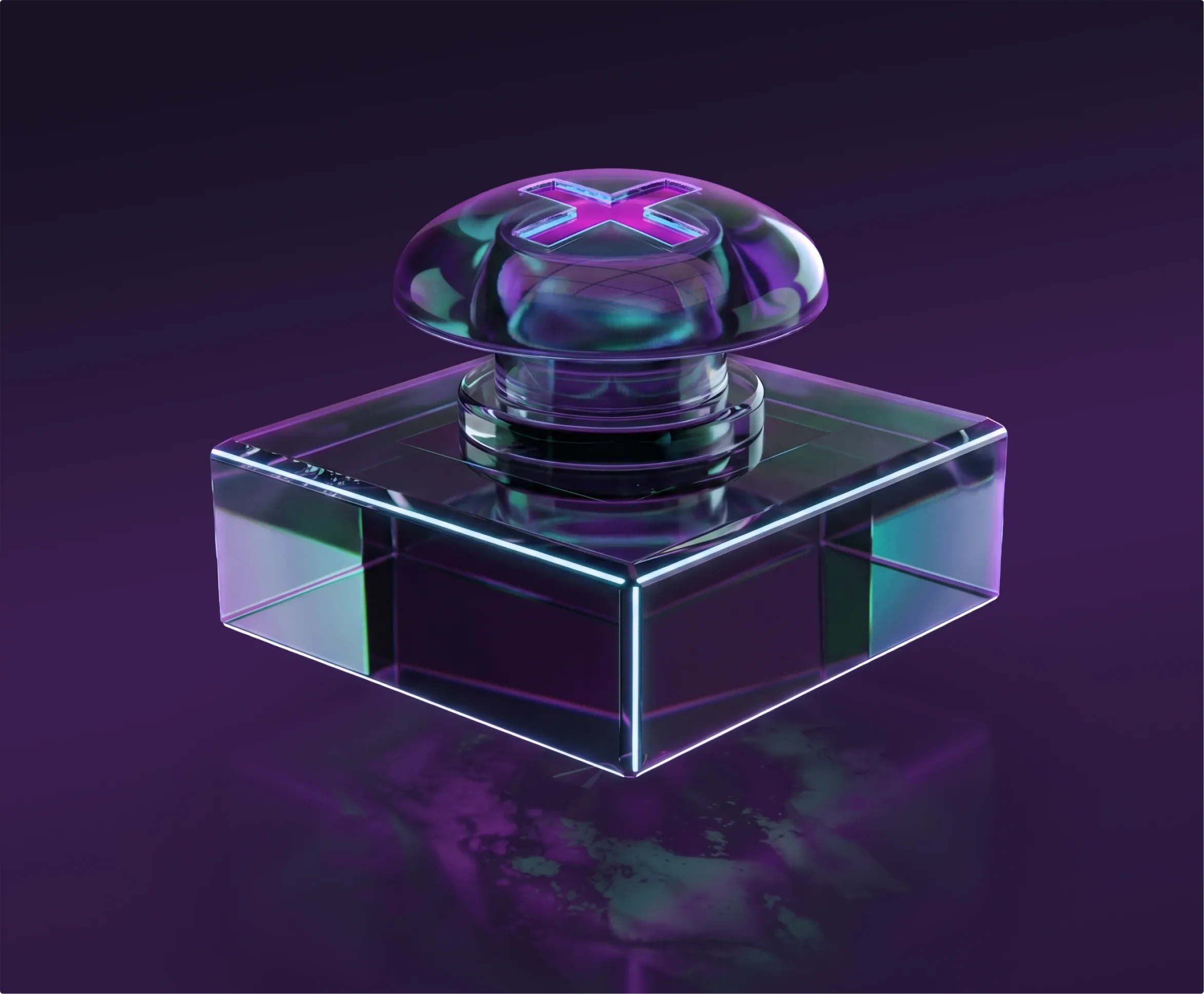 An image of a dark purple 3D kill switch